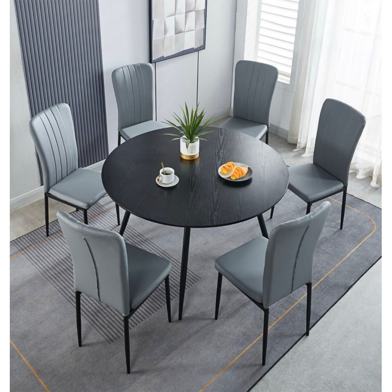 Mose 6 - Person Dining Set, Black