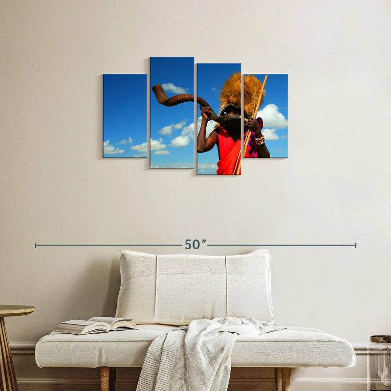 Leisha Maasai Warrior, 22'' H x 36'' W