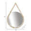 Beaded Wood & MDF Wall Mirror - 36" Coastal Design, White Frame for Home & Office