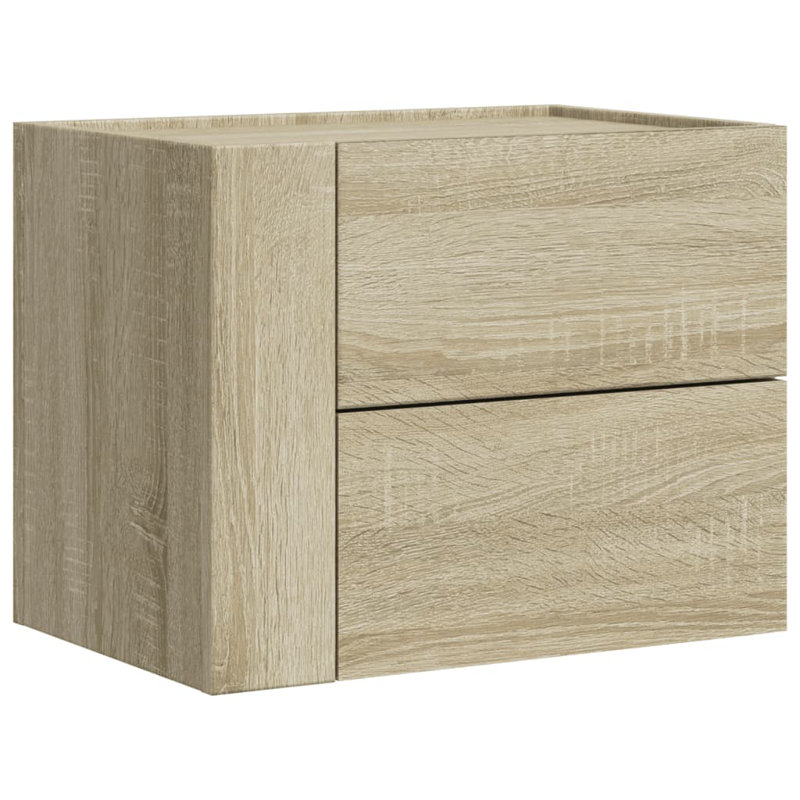 Rainald 45cm W Manufactured Wood Bedside Table, Sonoma Oak