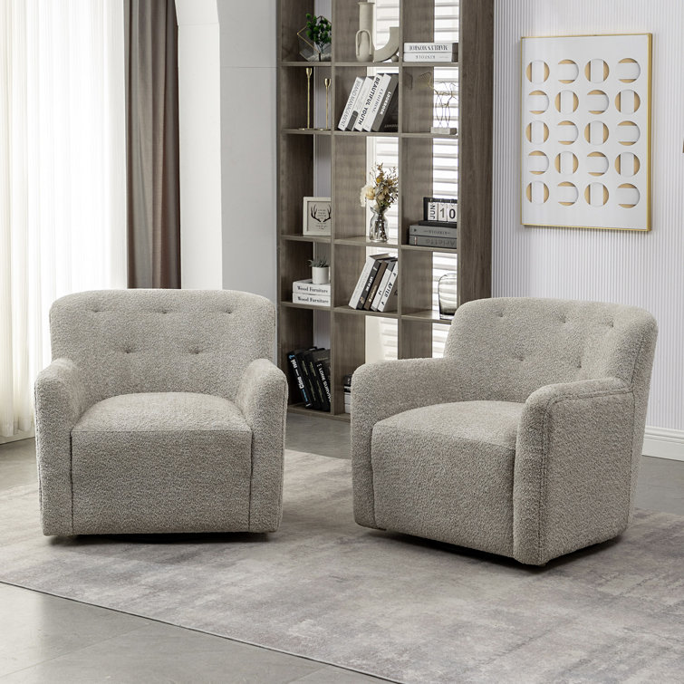 Bronder Chenille Swivel Accent Chair