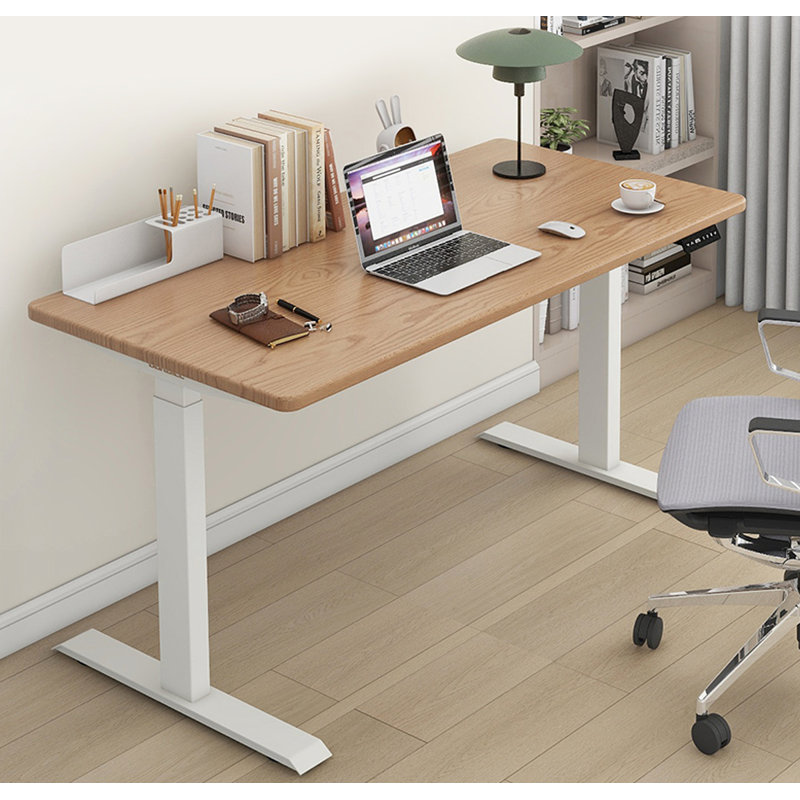 Bureau debout électrique réglable en bois massif, H 28,35 po x l 47,24 po x P 23,62 po