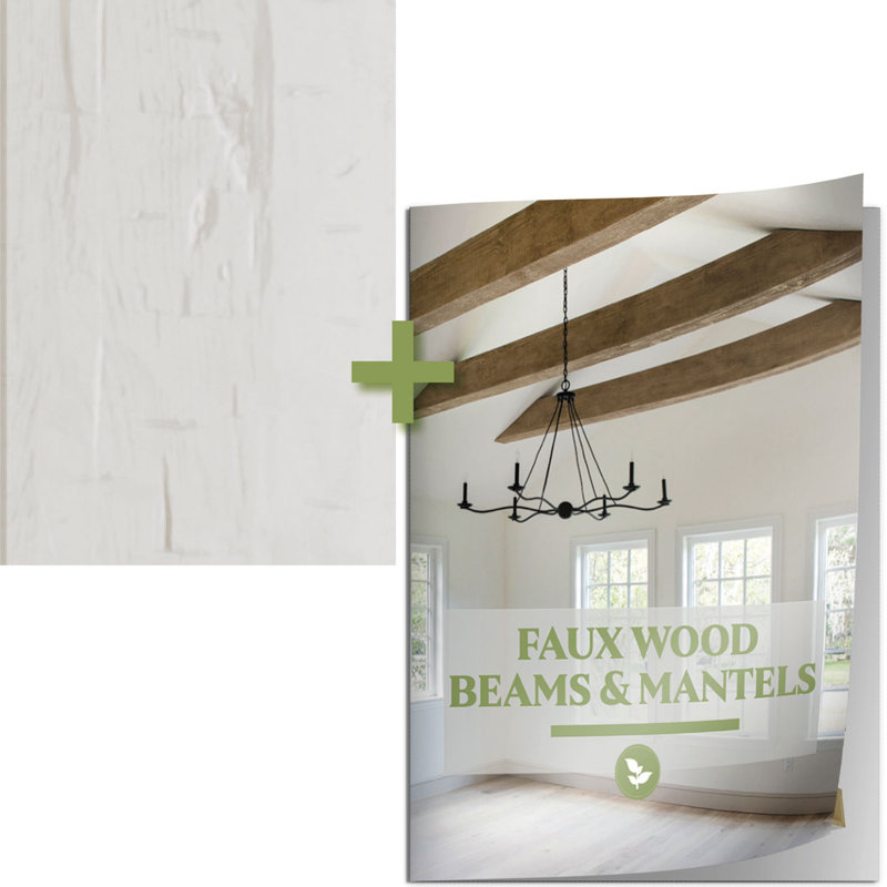 10" x 7" Hand Hewn Faux Wood Beam Sample with Catalog