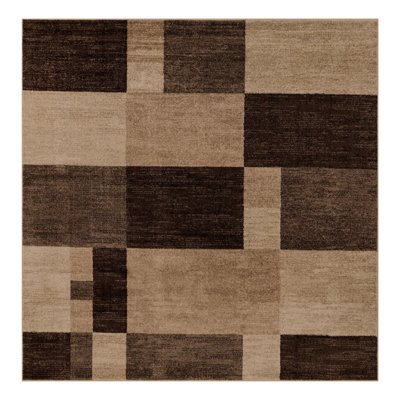 Alair Abstract Light Brown Area Rug