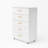 White 5-Drawer Dresser with handles – Modern Storage Cabinet