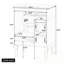 Meuble-lavabo avec lavabo, 2 tiroirs et tablettes de porte-1126211415