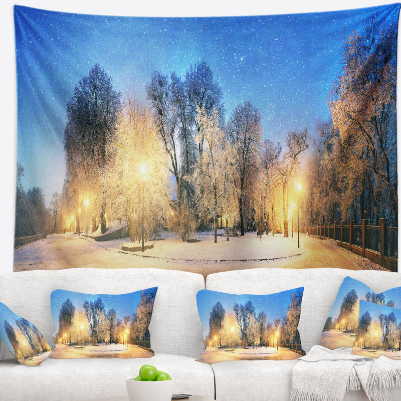 Tapisserie de temps dur de jardin de mariinsky Landscape, H 68 po x l 80 po