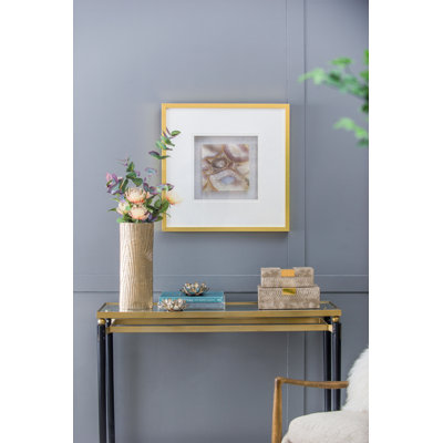 23.6X23.6" Remi Agate Shadow Box Wall Art