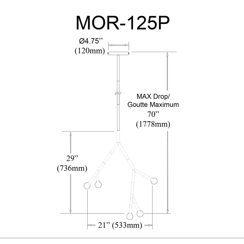Luminaire suspendu à 5 lumières Fakrudeen, Laiton vieilli
