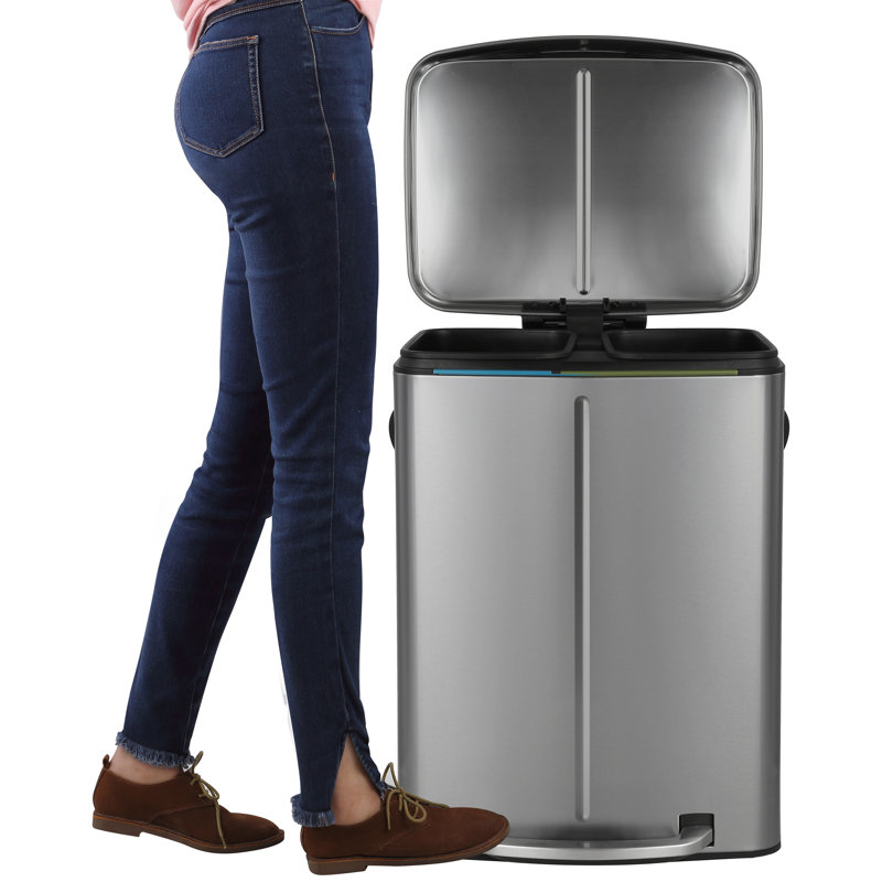 Marco 10.5-Gallon Stainless Steel Fingerprint Resistant Kitchen Trash Can
