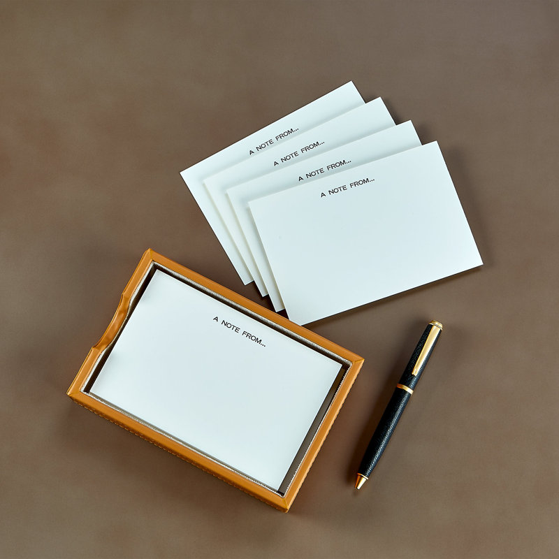 Leather Memo Tray, Tan