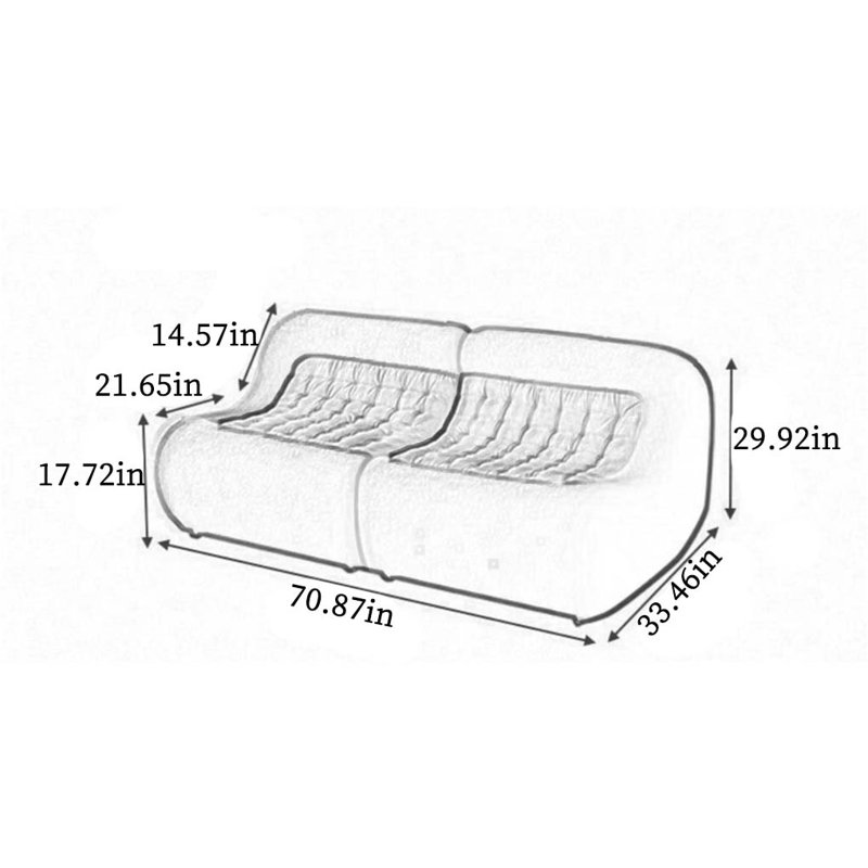 Creative Colour Collision Modular Sofa, 29.92'' H x 70.87'' W x 35.43'' D, 2