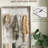 3-In-1 Entryway Hall Tree with Storage Bench, Coat Rack with Five Hooks and Shoe Storage, Distressed White