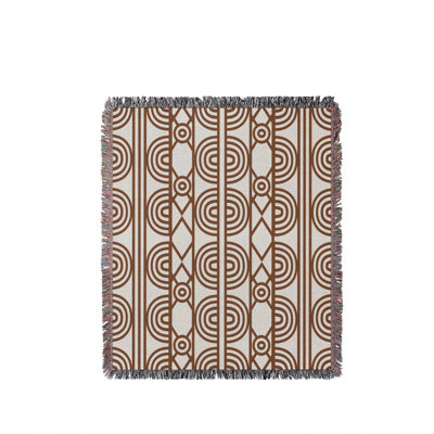 Idia Geometric Cotton Throw Blanket