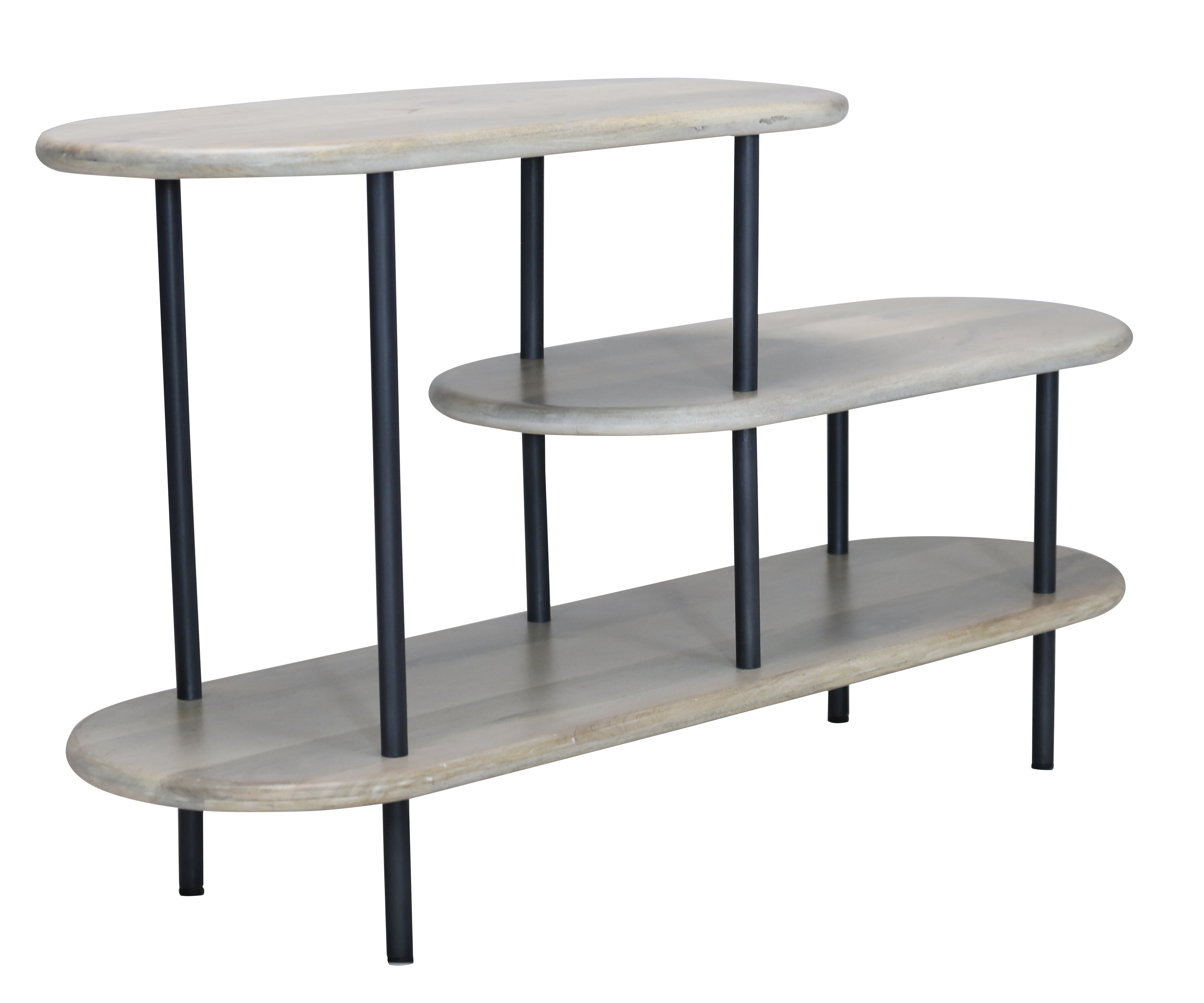 Recibidor De Entrada Frenchi Home Furnishing 3-Tier Mesa Ovalada
