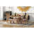 6-Piece Retro 59"L Rectangular Dining Table Set-496580431