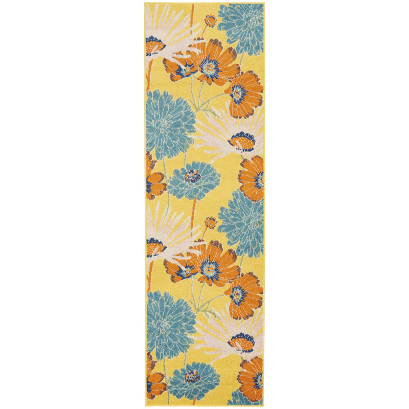 Abruscato Floral Indoor Rug, Runner 2'3" x 7'6"