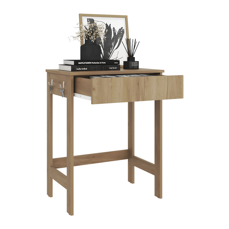 Yaak Desk, 1 Drawer, 4 Legs, Natural Oak - Office