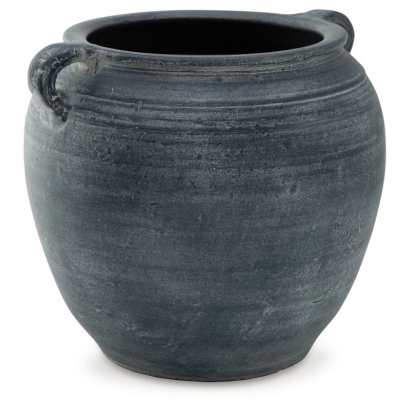 Distressed Blue Ceramic Table Vase