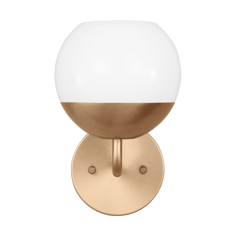 One Light Wall / Bath Sconce, Satin Brass
