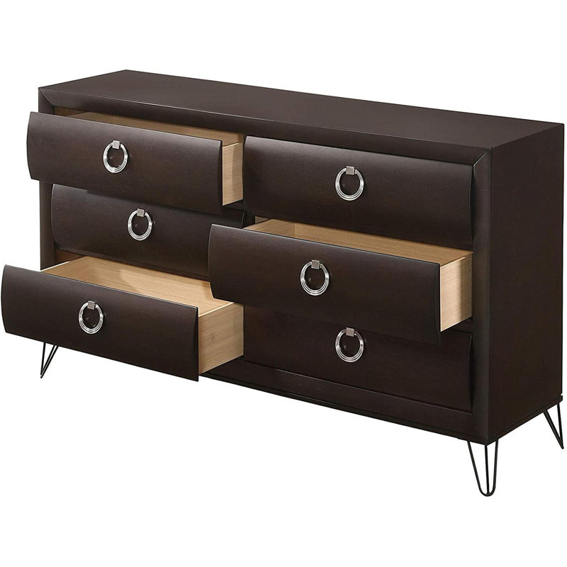 Commode 6 tiroirs avec Miroir Cottman