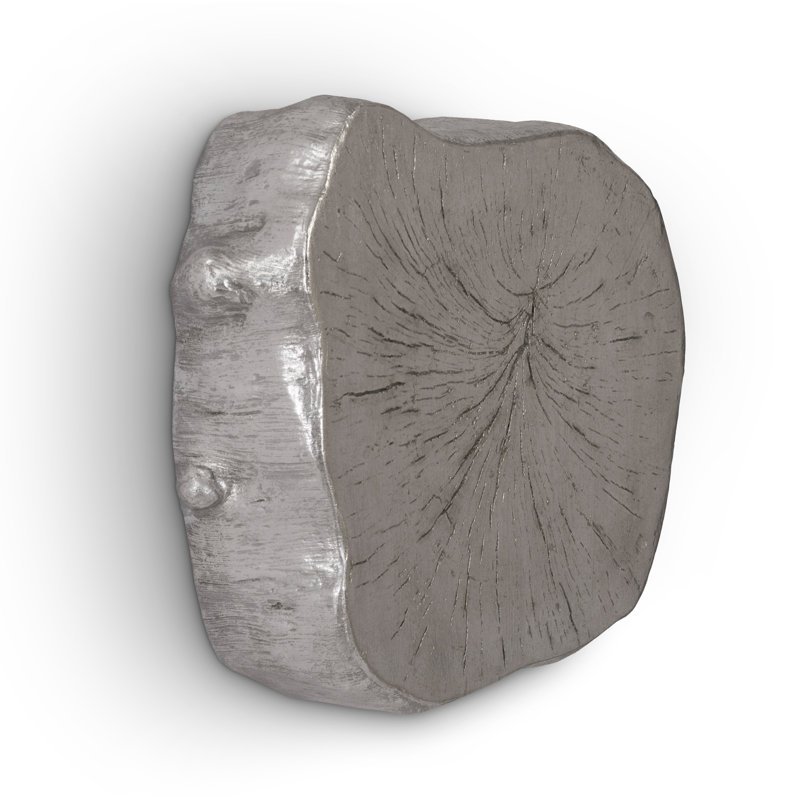 Cast Naturals Log Wall Décor, Silver Leaf