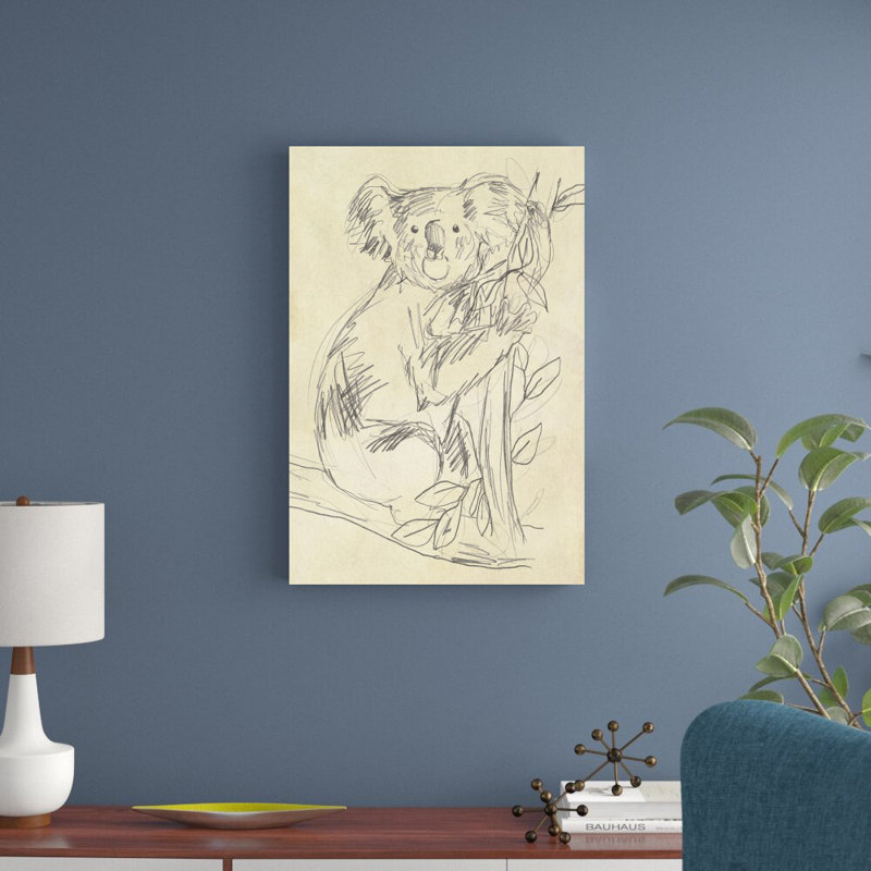 «Outback Sketch I» par June Erica Vess - reproduction de dessin sur toile tendue, H 36 po x l 24 po