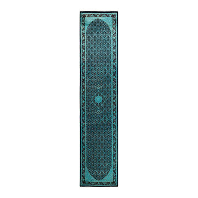 Tapis noir / bleu unique 2 pi 7 po x 12 pi 2 po Dailah