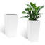 30-Inch White Planter With Automatic Hydration And Stylish Appearance Watering Plastic Appeal