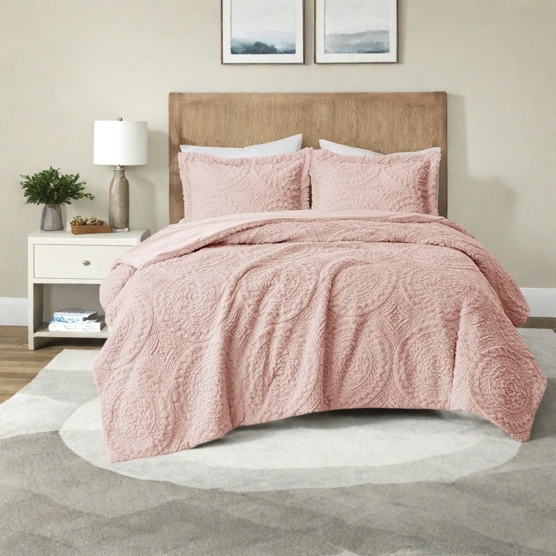 Elegant Plush Bedding Sets, Polyester Embroidered Medallion For Home Comfort