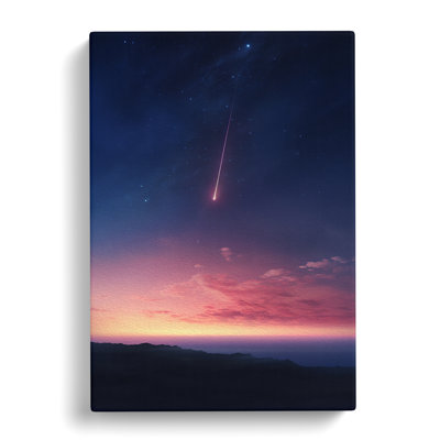 Shooting Star Minimalism - Wrapped Canvas