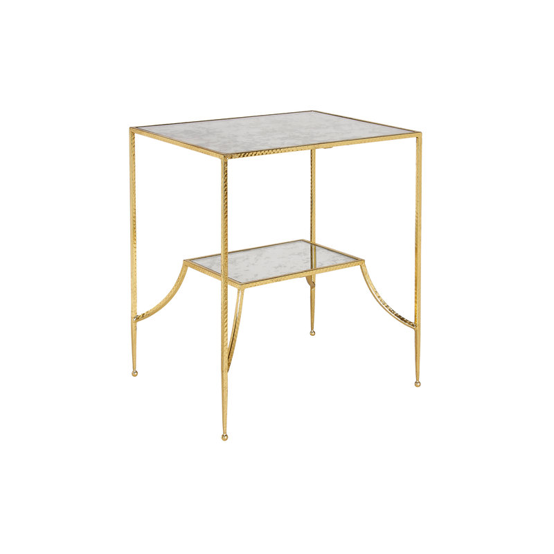 Table de bout avec rangement en verre Lyon
