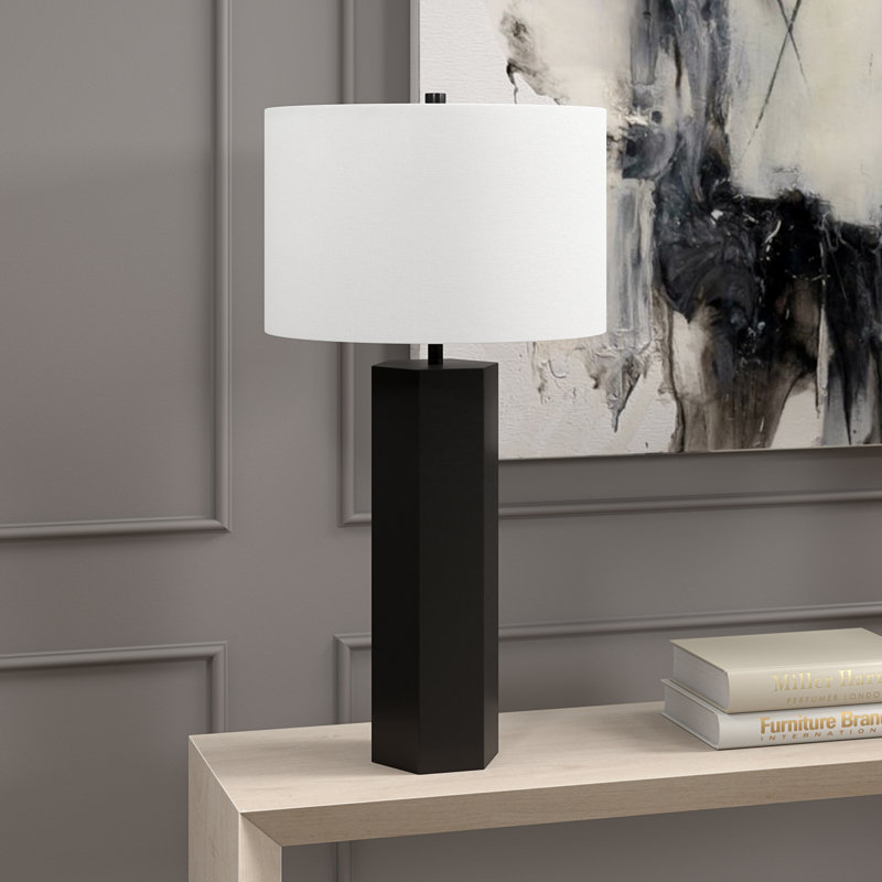 Nadene 27.25" Tall Table Lamp, Black