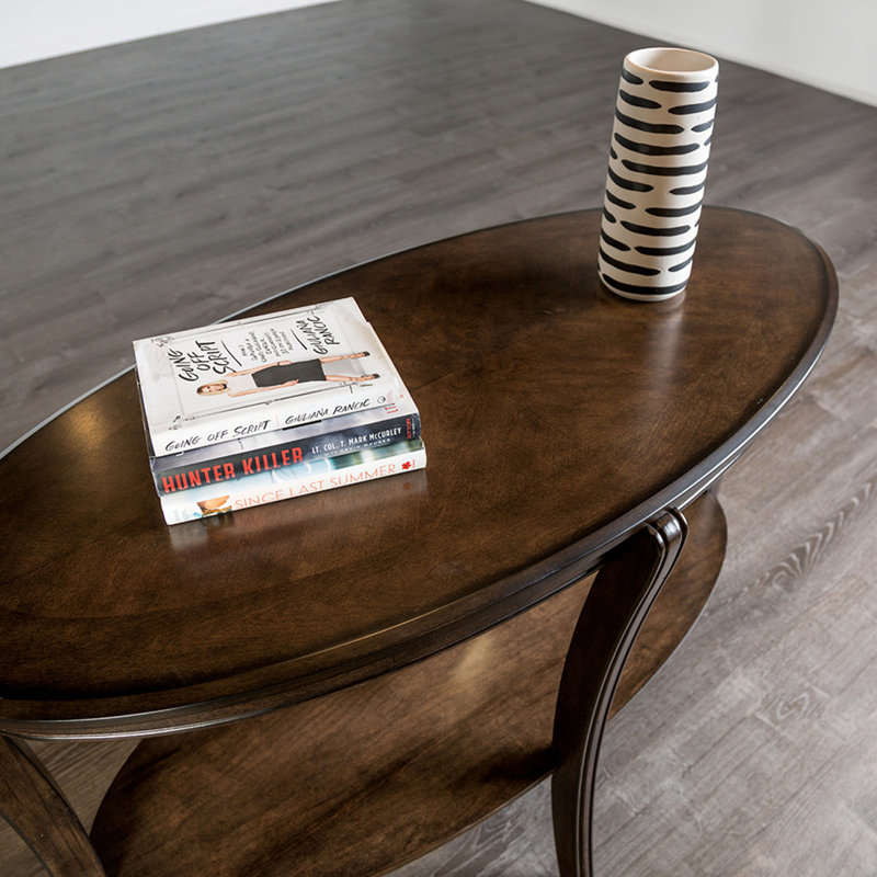 Traditional Style Oval Shape Sofa Table