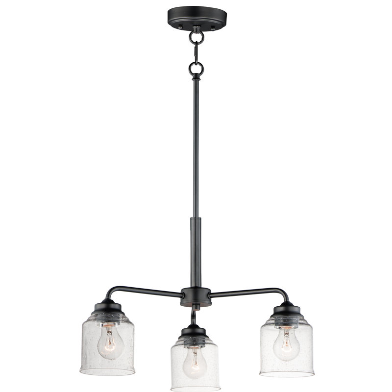Nunez 3 - Light Dimmable Classic / Traditional Chandelier, Black