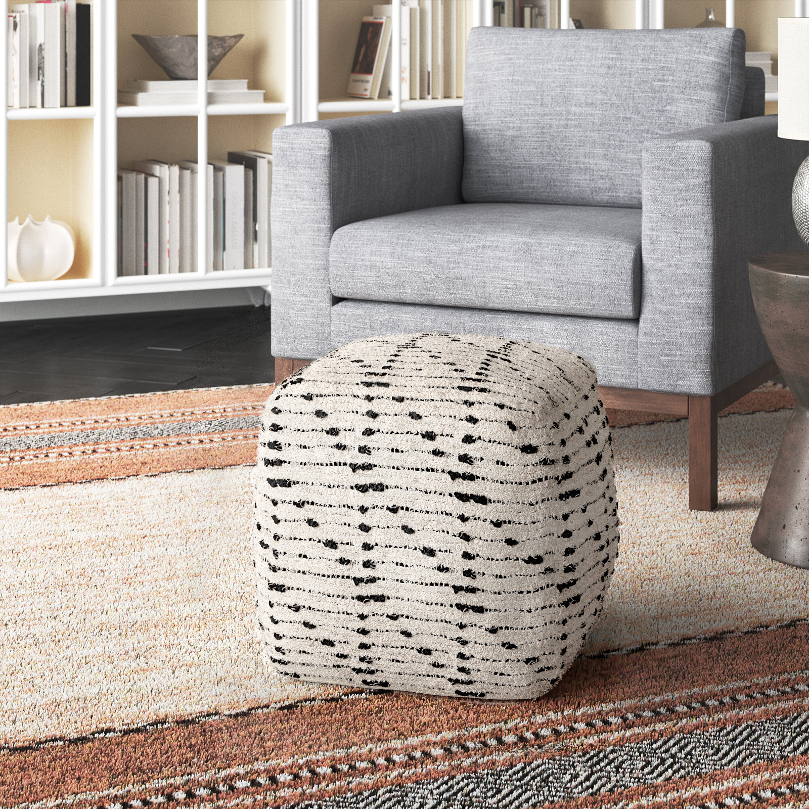 Jenna 16" Cotton Pouffe