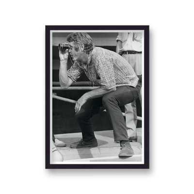 Steve Mcqueen On Set Looking Through Viewfinder - Single Picture Frame Print