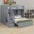 Kids Bunk Bed with Storage Stairs, Wardrobe, USB and LED Light for Bedroom-418411393