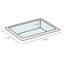 Lavabo de salle de bain rectangulaire encastré en porcelaine vitreuse avec trop-plein Studio