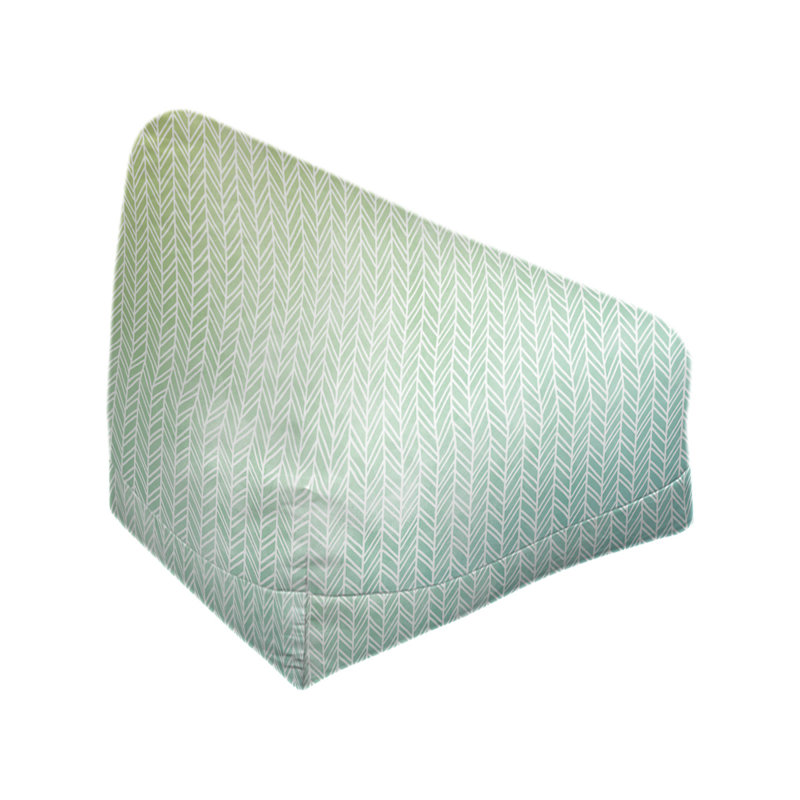 Sac de pois Leffel, H 27 po x l 30 po x P 25 po, Housse de pouf, Bleu / Jaune