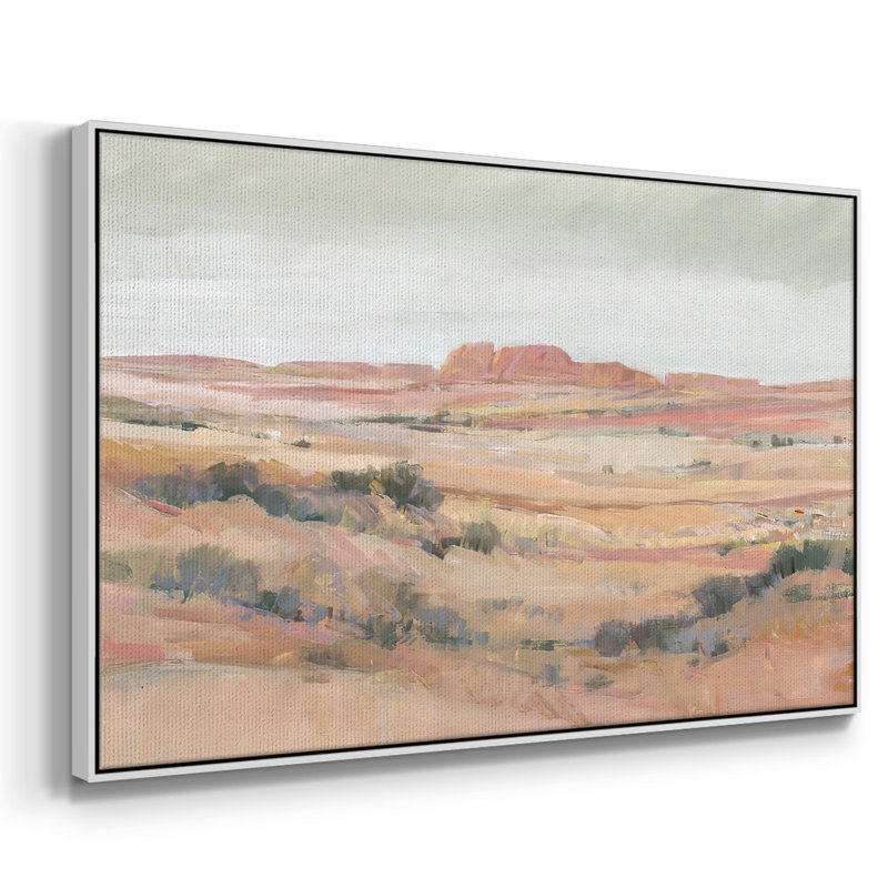 Southwest Landscape II, peinture sur toile encadrée, H 27 po x l 41 po x P 2 po, Cadre blanc