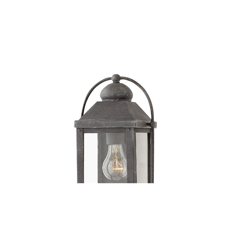 Anchorage Outdoor Wall Lantern, Aged Zinc, No