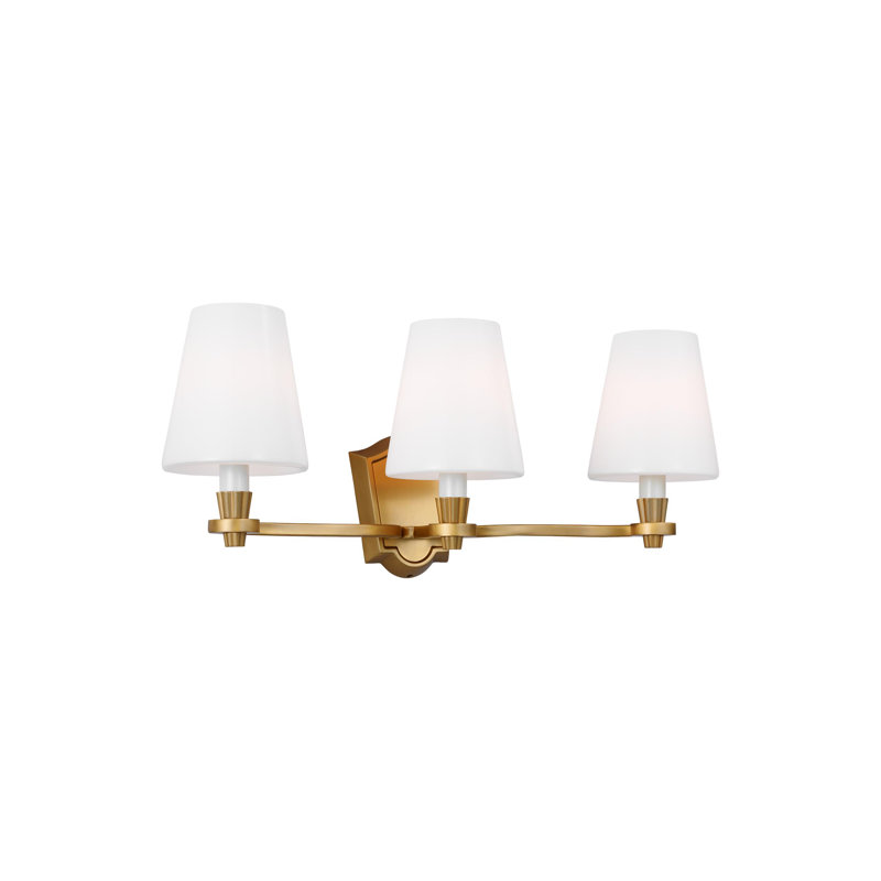 Paisley 3 - Light Vanity Light, Burnished Brass