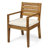 2pcs Wood Seats - Water- Cushion, Stunning Style Dining With Beige Pad Covers