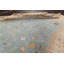 Grand tapis oriental Oushak à teinture végétale bleu / ivoire / rouge / beige noué à la main 10 pi x 14 pi 9 po