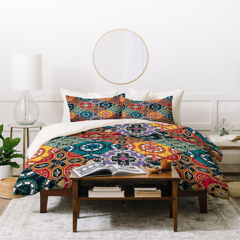 Ensemble de housse de couette Sharon Turner Deseo Bold, Housse de couette pour grand lit et 2 taies décor