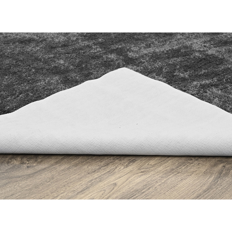Monarrez Nylon Bath Rug with Non-Slip Backing, Cinder Gray, Single- 72" L x 48" W