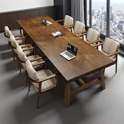 Standard Nut-brown Solid Wood Conference Table