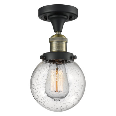 Plafonnier semi-encastré simple sphère 6 po Araujo