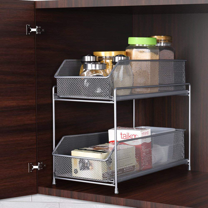Bender Cabinet Shelving Rack, Silver